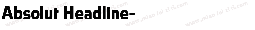 Absolut Headline字体转换